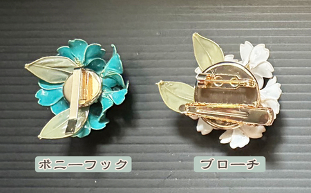 【華かんざし あゆ吉】ディップアート『桜の華かざり（ポニーフック）』１個　[0010-0357]