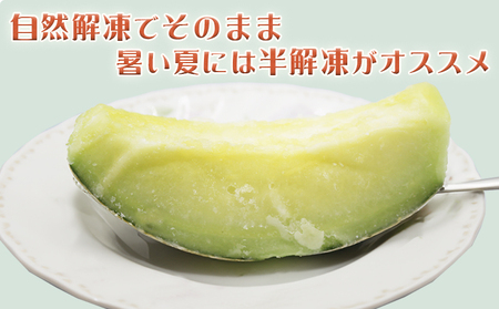 【高橋メロン農園】完熟・瞬間冷凍『千葉アクアメロン』1/8カット×７個　[0010-0354]