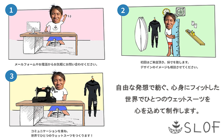 【SLOF SURF DESIGNS】ウェットスーツ・サーフボード 制作補助チケット 3,000円相当　[0010-0358]