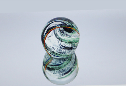 【SUKI GLASS STUDIO】 ガラス工芸品『Earth文鎮』 １個　[0013-0011]