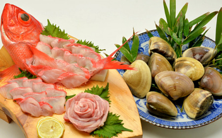 金目鯛しゃぶしゃぶ６人前・ハマグリ10個セット [0050-0050]