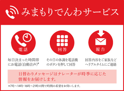 【12か月】郵便局のみまもりサービス「みまもりでんわサービス(固定電話)」