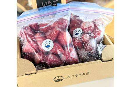 冷凍 完熟いちご１kg（500g×2袋）／いちごやす農園