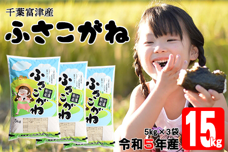 令和4年 千葉富津産「ふさこがね」15kg(5kg×3袋)精米