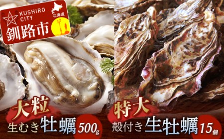 Ho2 C005 生牡蠣 殻付特大 15個 生むき牡蠣 大粒 500ｇ 北海道釧路市 ふるさと納税サイト ふるなび