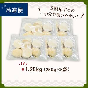 【訳あり】北海道産 ほたて貝柱 250g×5袋 1.25kg ふるさと納税 帆立 F4F-8906