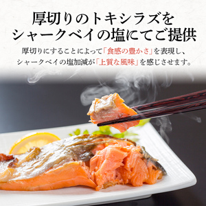 【期間限定!寄附額改定↓!】特大 船上活じめ釧路定置トキシラズ5切れ 真空パック 小分け 肉厚 鮭 サケ 魚 海鮮 トキシラズ 時鮭 鮭切身 シャケ 冷凍 おかず F4F-8388