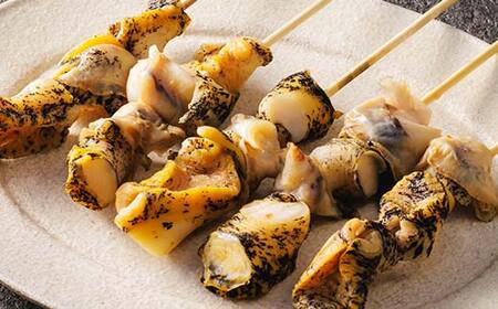 【期間限定！寄附額改定↓！】つぶ焼きセット(つぶ5個入り) つぶ串10本 セット 釧路名物ゲタ付き(紙製) つぶ貝 灯台つぶ 貝 海の幸 魚介 海産物 おかず 海鮮 おつまみ 肴 アテ レンチン アウトドア F4F-8246