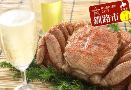 【期間限定！寄附額改定↓！】釧路福司「スパークリング清酒」500ml1本 ボイル毛がに600g ふるさと納税 酒 かに F4F-5347