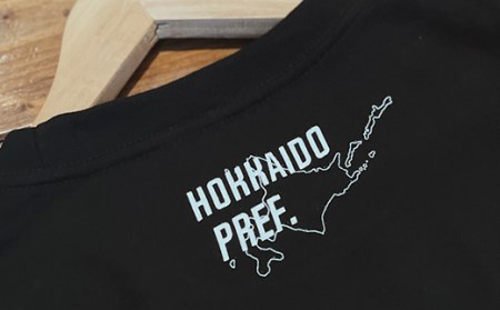 【期間限定！寄附額改定↓！】釧路市 マンホールTシャツ（黒）L F4F-1555