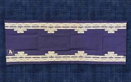 【期間限定！寄附額改定↓！】アイヌ 文様 手ぬぐい Ｂ ネイビー F4F-1809