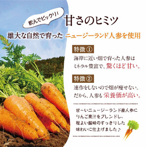 砂糖不使用 人参りんご 195g×15本 順造選｜無添加 無塩 健康 にんじん リンゴ ジュース ドリンク カロテン 長期保存 [0458]