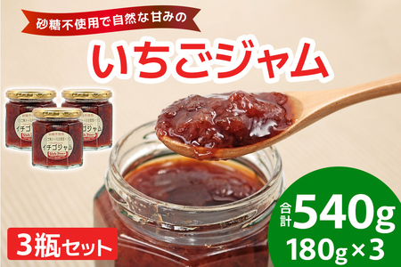 和田農園 イチゴジャム 3瓶セット｜いちご 苺 ジャム 直送 フルーツ 砂糖不使用 印西 千葉 [0488]