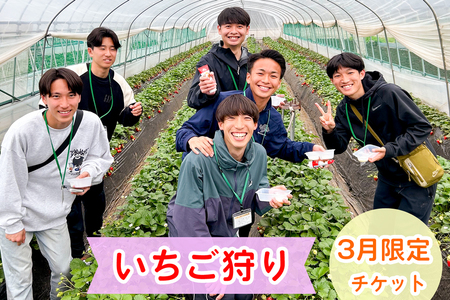 和田農園《3月》平日限定 いちご狩りチケット｜いちご 苺 体験 食べ放題 時間無制限 印西 千葉 [0532]
