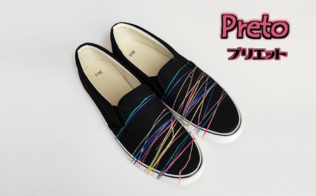 手描きスニーカー「Preto（プリエット）」黒地 ワイズ 2E 22.0～28.0cm ハンドペイント レディース メンズ カジュアルシューズ おすすめ おしゃれ 大人かわいい オリジナル 10,640円