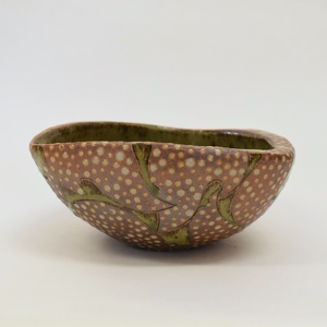 釉彩鉢 和食器 深皿 陶芸品《受注制作》中鉢 変形 三角 深皿 皿