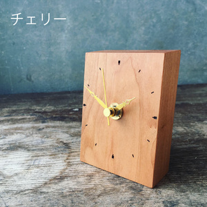 木のマグネット置時計　チェリー薄赤茶 mi0037-0010-2