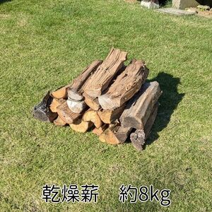 乾燥薪 （ 広葉樹 8kg）と スウェーデントーチ （ 広葉樹 1本）のセット