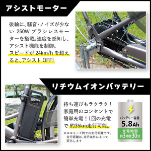 アクティブプラス ノーパンク 26インチ 電動アシスト自転車 スモークシルバー FDB26EB KTRCT008