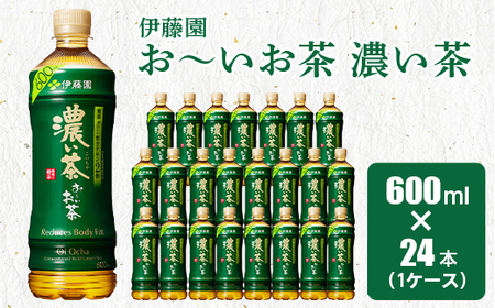 おーいお茶濃い茶600ml 24本(1ケース)伊藤園　香取市産ぺットボトル飲料【配送不可地域：離島・沖縄県】【1285766】