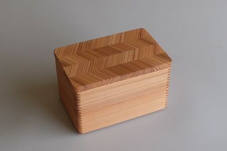 山武杉のお弁当箱　杉綾　大２段　900ml（450ml×2) ／ふるさと納税 山武杉 天然木 お弁当箱 2段 自然 ぬくもり 杉 ギフト プレゼント 千葉県 山武市 SMP009