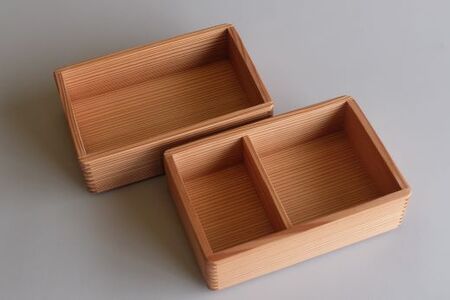 山武杉のお弁当箱　杉綾　大２段　900ml（450ml×2) ／ふるさと納税 山武杉 天然木 お弁当箱 2段 自然 ぬくもり 杉 ギフト プレゼント 千葉県 山武市 SMP009