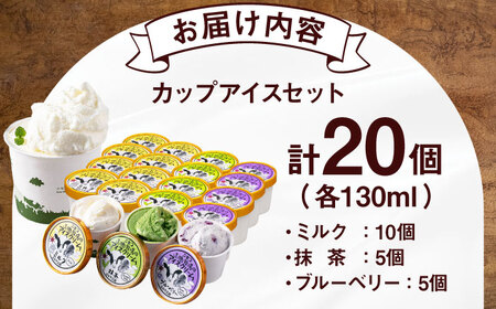ミルク工房 カップ アイス セット 20個 / お取り寄せ デザート アイス クリーム 冷凍 ふるさと納税 [AJAI012]