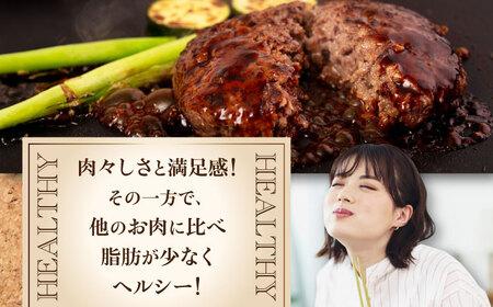 【全6回定期便】鹿肉 ハンバーグ 極 8個  ジビエ  手作り 惣菜 簡単調理 赤身 冷凍配送 北海道 [AJAO012]