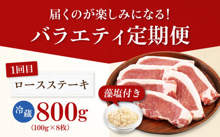【全5回定期便】 平田牧場 バラエティ定期便 3~4人前 豚肉 ロース バラ肉 ステーキ [AJAP127]