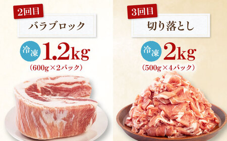 【全5回定期便】 平田牧場 バラエティ定期便 3~4人前 豚肉 ロース バラ肉 ステーキ [AJAP127]