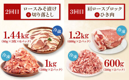 【全7回定期便】 平田牧場 バラエティ定期便  大容量セット  豚肉 ロース バラ肉 ステーキ [AJAP128]