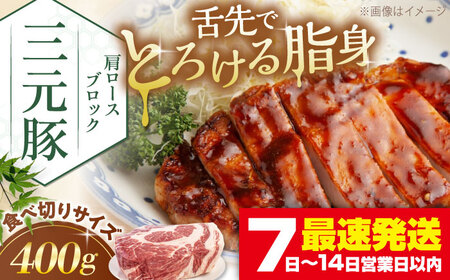 平田牧場 肩ロース ブロック 400g  角煮 豚肉 加工品  [AJAP159]