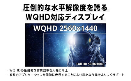 液晶モニター 27型ワイド WQHD(2560×1440) リファビッシュ品【1388448】