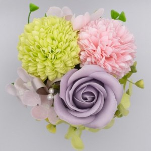 カルトナージュ花器の仏花アレンジと写真たて(BEST OF MORRIS)_雑貨   _【1395496】