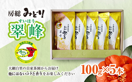 【ちばエコ農産物認証茶葉】翠峰5本セット 【 ふるさと納税 人気 おすすめ ランキング お茶 緑茶 日本茶 茶葉 千葉県 大網白里市 送料無料 】H002
