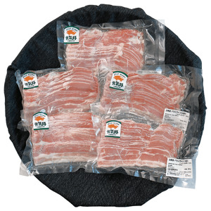 【千葉県産ブランド豚】元気豚 豚バラスライス(やわらか薄切りスライス)1kg(200g×5パック)_肉  豚肉 _【配送不可地域：離島・沖縄県】 TAKB061