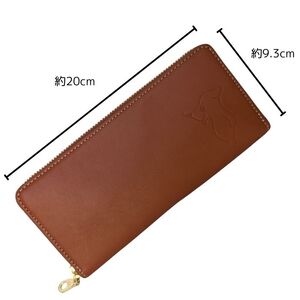 チーバくん　牛革　長財布（ネイビー）