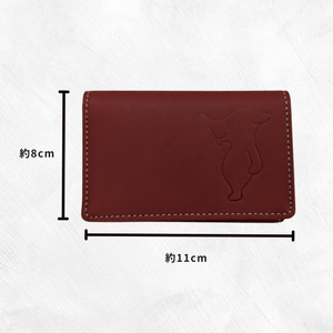 チーバくん　牛革　名刺入れ（レッド）