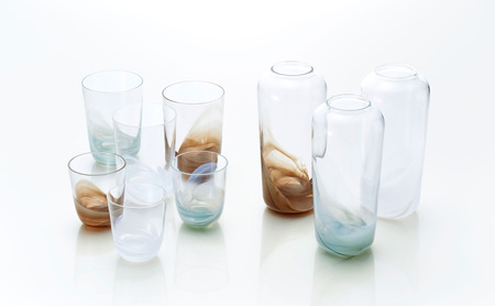 モルビ フラワーベース(オパールブルーグレー)