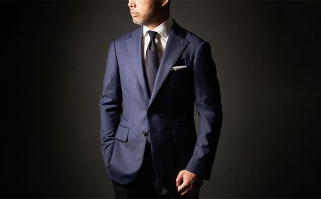 これさえあれば安心の幅広い場面に使えるネイビースーツ お仕立券 ファッション 服 男性 メンズ 10,220円