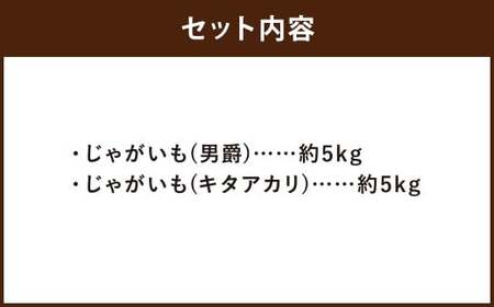 情熱じゃがいも（男爵・キタアカリ）食べ比べセット 10kg 【2026年10月上旬～2026年12月上旬迄発送予定】 じゃがいも ジャガイモ 男爵 キタアカリ 10kg 食べ比べ 野菜 ポテト 北海道