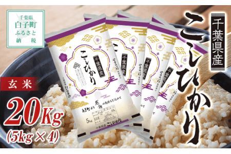 30年千葉県産新米コシヒカリ玄米20㎏食品/飲料/酒
