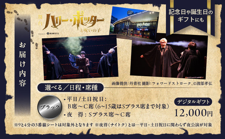 舞台『ハリー・ポッターと呪いの子』デジタルギフト ブラック:12,000円分 │ 東京 鑑賞チケット 体験