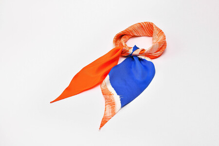 東京引染スカーフ(オレンジ) 0012-006-S06