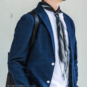 東京引染スカーフ（ブラック） 0012-007-S06