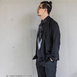 東京引染スカーフ（ブラック） 0012-007-S06