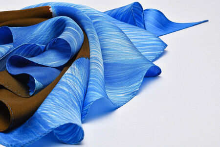 東京引染スカーフ（ブルー） 0012-008-S06