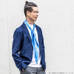 東京引染スカーフ（ブルー） 0012-008-S06