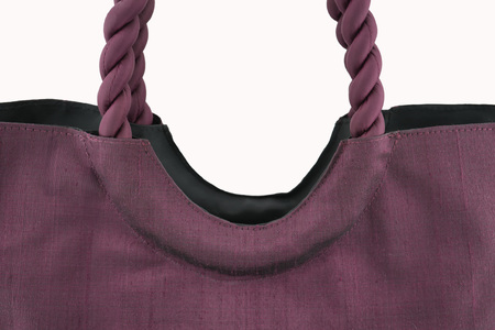 【makixmaki】高級ゴールデンシルクハンドバッグ（フェアトレード） ボルドー 0137-002-S06-4