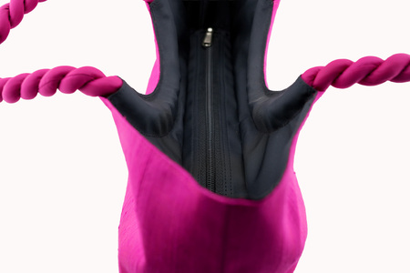 【makixmaki】高級ゴールデンシルクハンドバッグ（フェアトレード） ローズピンク 0137-002-S06-5